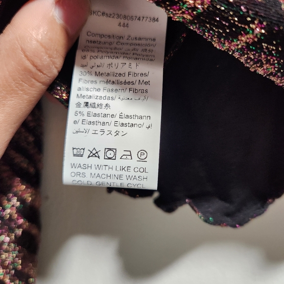 SHEIN Glitter Crop Top Size Large - Picture 8 of 8